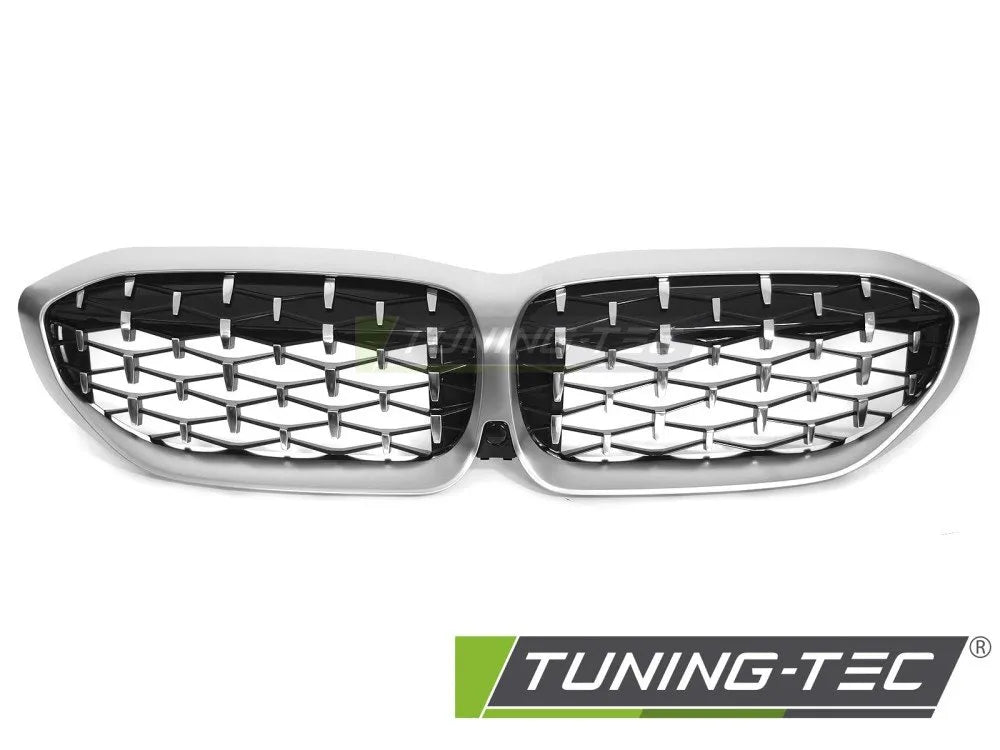 Grila DIAMOND Argintiu Mat Crom pentru BMW G20 / G21 19-22 - GRBMK1