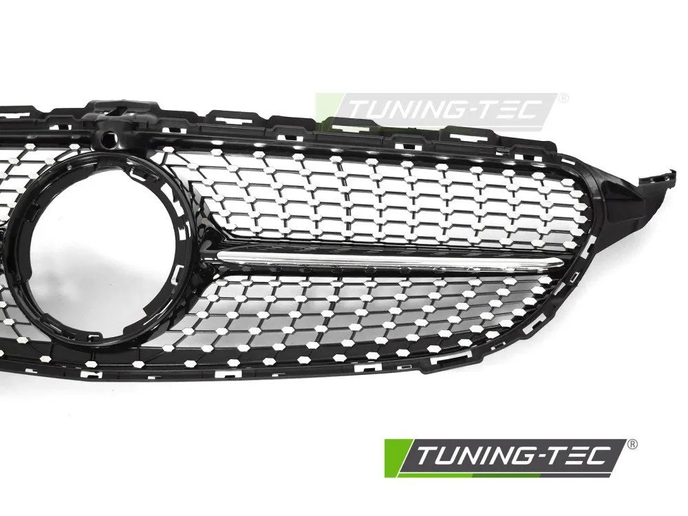Grila DIAMOND NEGRU CROM pentru MERCEDES W205 18-21 / S205 18-21 / ... - GRME76