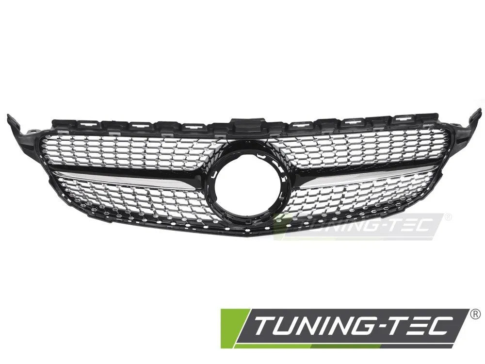 Grila DIAMOND NEGRU CROM pentru MERCEDES W205 18-21 / S205 18-21 / ... - GRME77