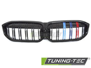 Grila GLOSSY BLACK TRI-COLOUR DOUBLE BAR pentru BMW G20 / G21 LCI - GRBMK5