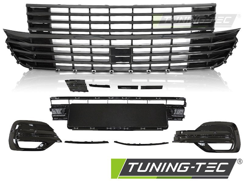 Grila GLOSSY BLACK cu elemente bara pentru VW T6.1 20- - GRVW33