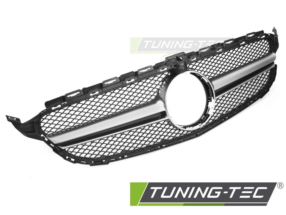 Grila NEGRU ARGINTIU pentru MERCEDES W205 14-18 / S205 14-18 / ... - GRME73