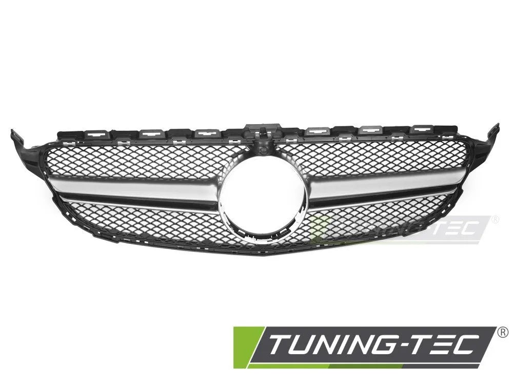 Grila NEGRU ARGINTIU pentru MERCEDES W205 14-18 / S205 14-18 / ... - GRME73
