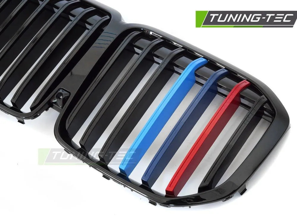 Grila NEGRU LUCIOS TRI-COLOUR pentru BMW X7 G07 LCI 22- - GRBN01