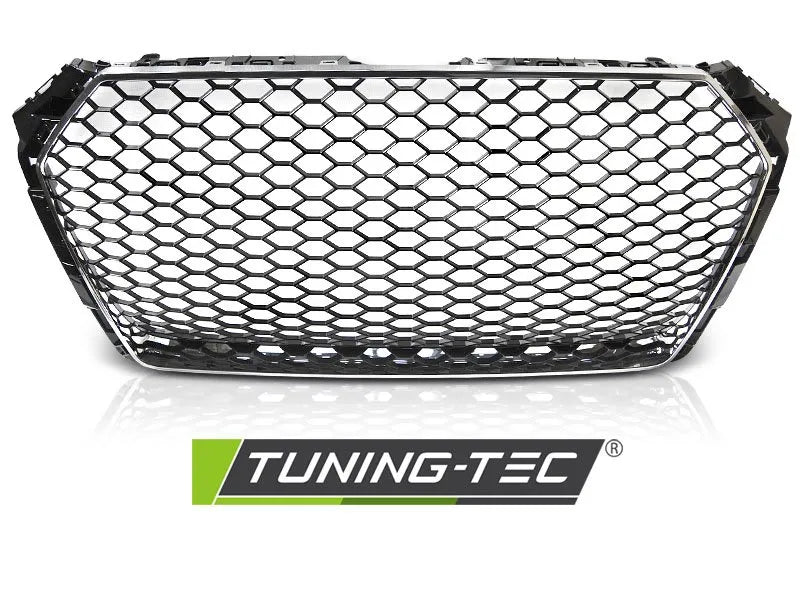 Grila Neagra cu crom RS Style pentru Audi A4 B9 2015- Tuning-Tec - GRAU49