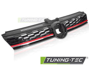 Grila SPORT ACC GLOSSY BLACK/RED pentru VW GOLF 7 17-19 - GRVW38