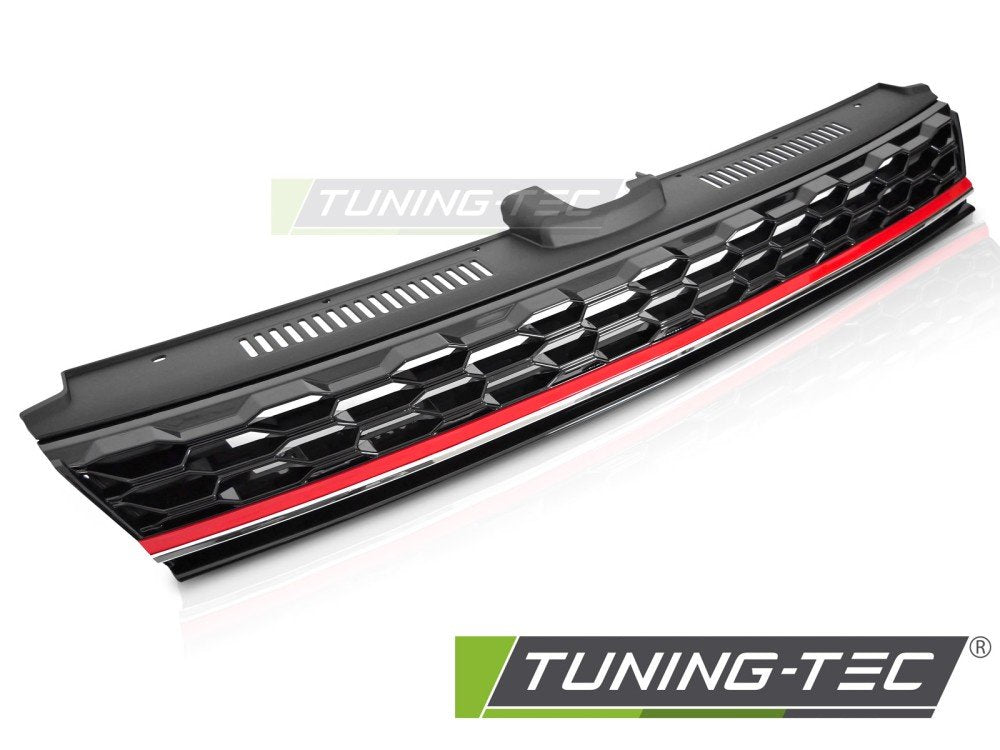Grila SPORT GLOSSY BLACK/RED pentru VW GOLF 7 17-19 - GRVW37