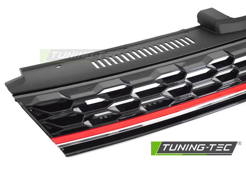 Grila SPORT GLOSSY BLACK/RED pentru VW GOLF 7 17-19 - GRVW37