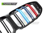 Grila SPORT NEGRU LUCIOS TRI-COLOUR DOUBLE BAR pentru BMW F40 19-24 - GRBMP2