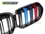 Grila SPORT NEGRU LUCIOS TRI-COLOUR DOUBLE BAR pentru BMW F44 19-24 - GRBMP9