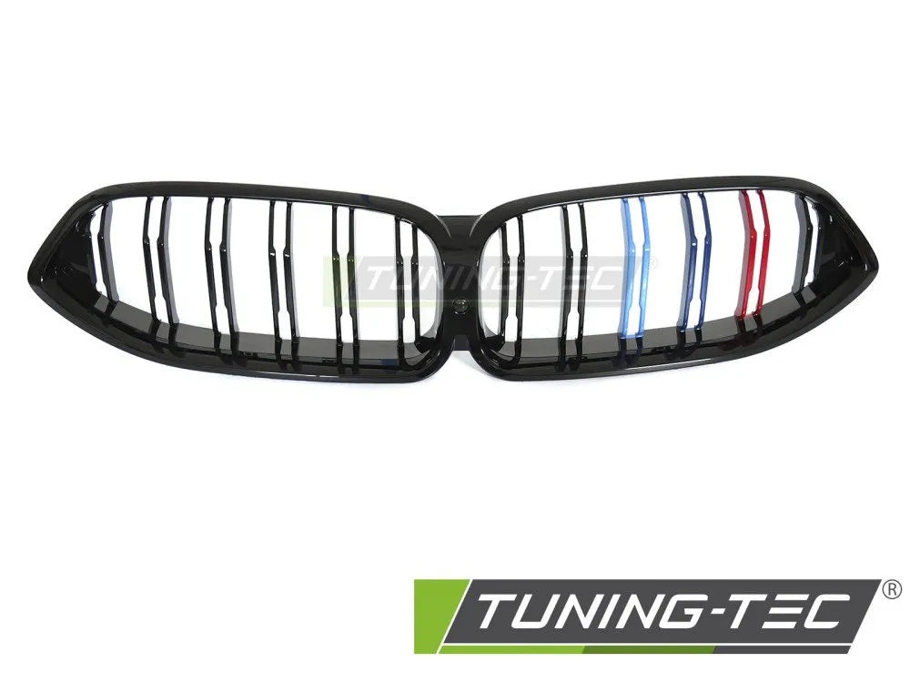 Grila SPORT NEGRU LUCIOS TRI-COLOUR DOUBLE BAR pentru BMW G14 / ... - GRBMT9