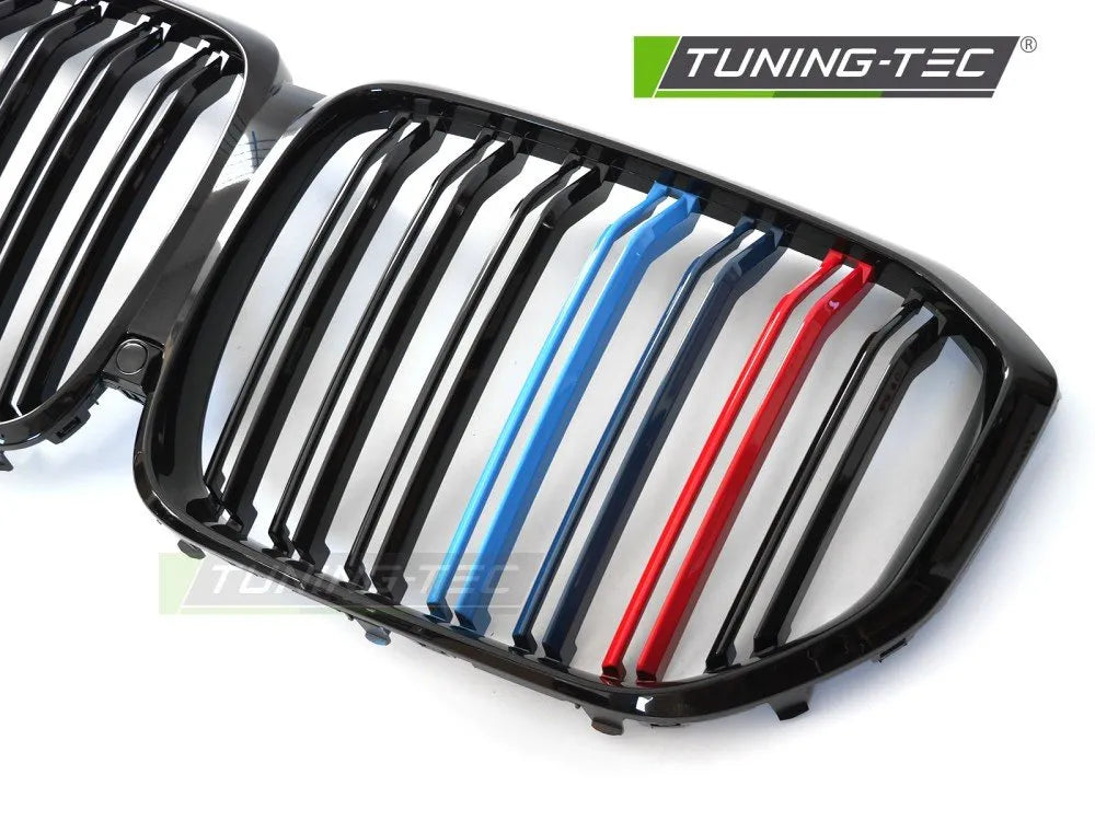 Grila SPORT NEGRU LUCIOS TRI-COLOUR DOUBLE BAR pentru BMW X5 G05 19-22 - GRBMX8