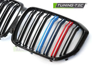 Grila SPORT NEGRU LUCIOS TRI-COLOUR DOUBLE BAR pentru BMW X5 G05 19-22 - GRBMX8