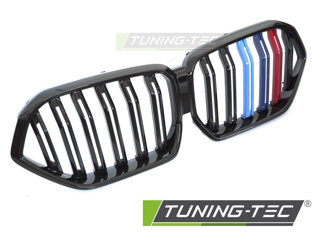 Grila SPORT NEGRU LUCIOS TRI-COLOUR DOUBLE BAR pentru BMW X6 G06 19-23 - GRBMY9