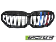 Grila SPORT NEGRU LUCIOS TRI-COLOUR pentru BMW X1 F48 LCI 20-22 - GRBMU8