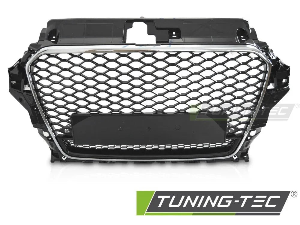 Grila SPORT STYLE GLOSSY BLACK CHROME PDC pentru AUDI A3 8V 12-16 - GRAUD7