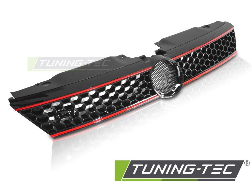 Grila SPORT STYLE NEGRU LUCIOS cu RED LINE pentru VW JETTA VI 11-14 - GRVW39