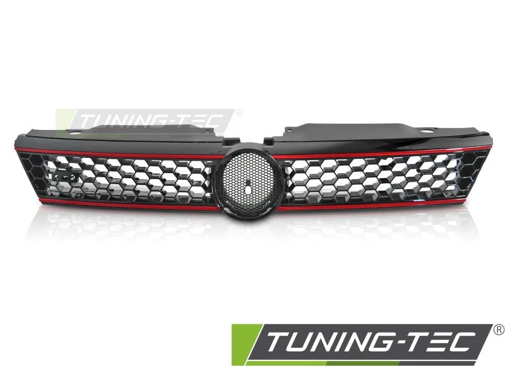 Grila SPORT STYLE NEGRU LUCIOS cu RED LINE pentru VW JETTA VI 11-14 - GRVW39