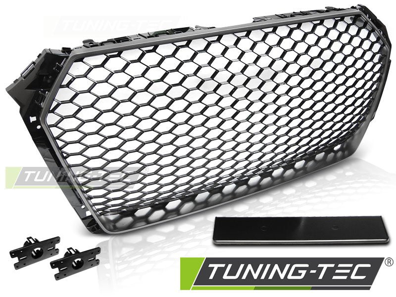 Grila argintiu matt RS Style pentru Audi A4 B9 20015- Tuning-Tec - GRAU48