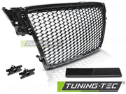 Grila fara emblema pentru Audi A4 B8 Negru Lucios Tuning-Tec - GRAU28