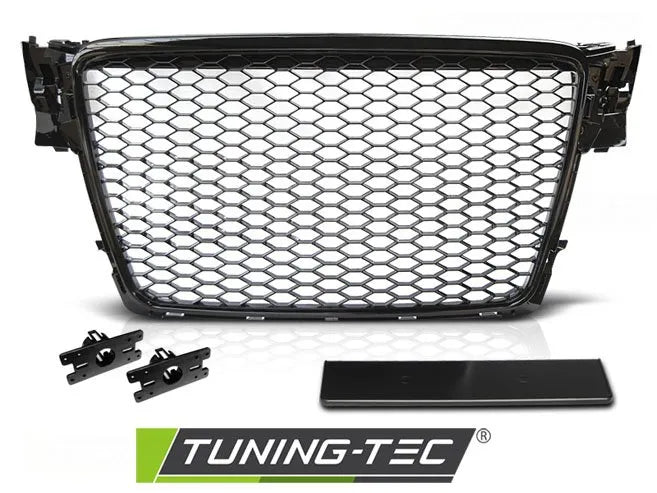Grila fara emblema pentru Audi A4 B8 Negru Lucios Tuning-Tec - GRAU28