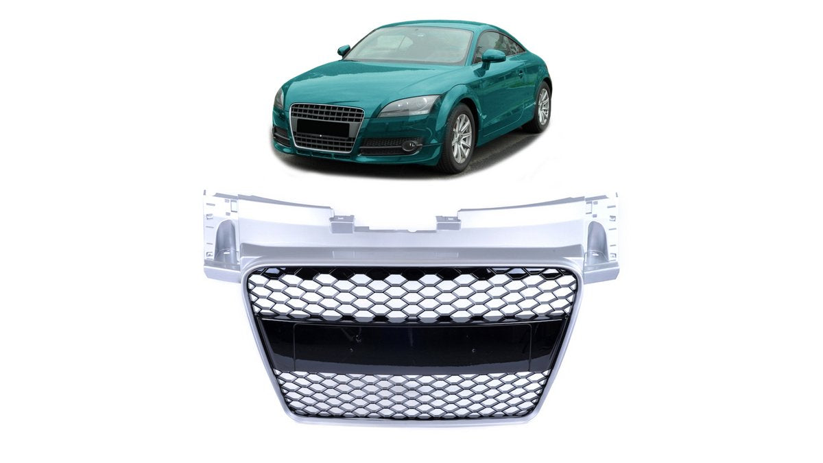 Grila fata Audi TT 8J argintiu si negru lucios - AM-GRIAU0032