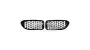 Grila fata BMW Seria 5 G30 G31 F90, negru lucios cu crom, design M Sport - AM-GRIBM0012