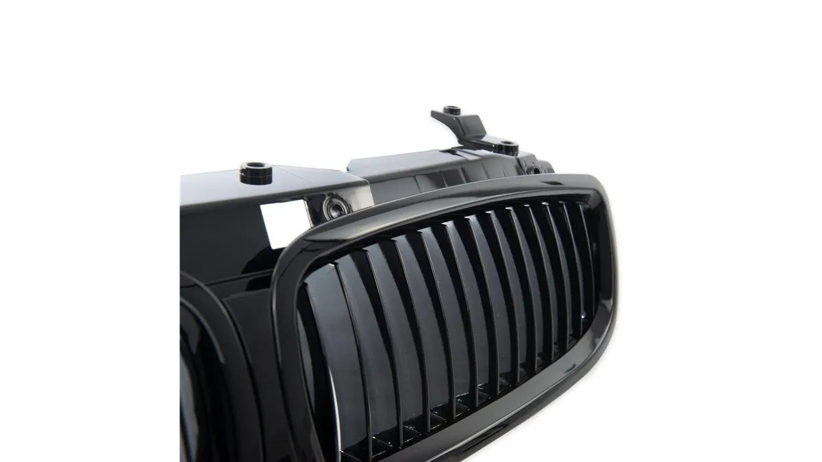 Grila fata BMW Seria 7 E65 E66 E67 Single Line negru mat - AM-GRIBM0238