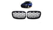 Grila fata BMW X6 E71/E72, X5 E70, negru lucios cu insertii cromate - AM-GRIBM0018