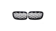 Grila fata BMW X6 E71/E72, X5 E70, negru lucios cu insertii cromate - AM-GRIBM0018