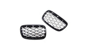 Grila fata BMW X6 E71/E72, X5 E70, negru lucios cu insertii cromate - AM-GRIBM0018