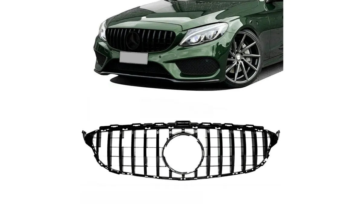 Grila fata GT negru lucios Mercedes-Benz Clasa C W205 S205 A205 C205 - AM-GRIMB0095