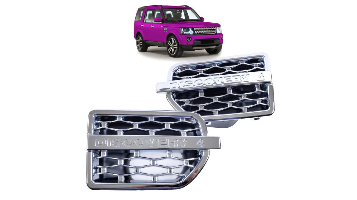 Grila laterala aripa cu plasa crom Mesh Land Rover Discovery 4 IV L319 Facelift Chrome - AM-FNDLR0003