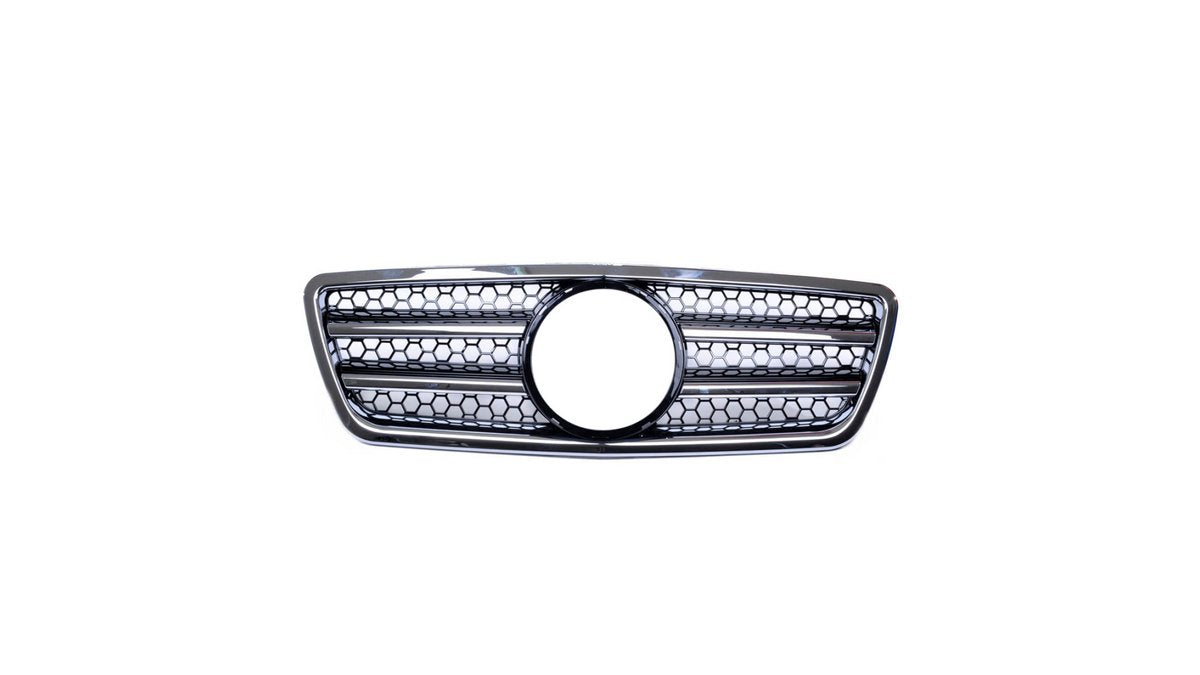 Grila radiator Mercedes-Benz Clasa E W210 S210 Facelift crom negru - AM-GRIMB0027