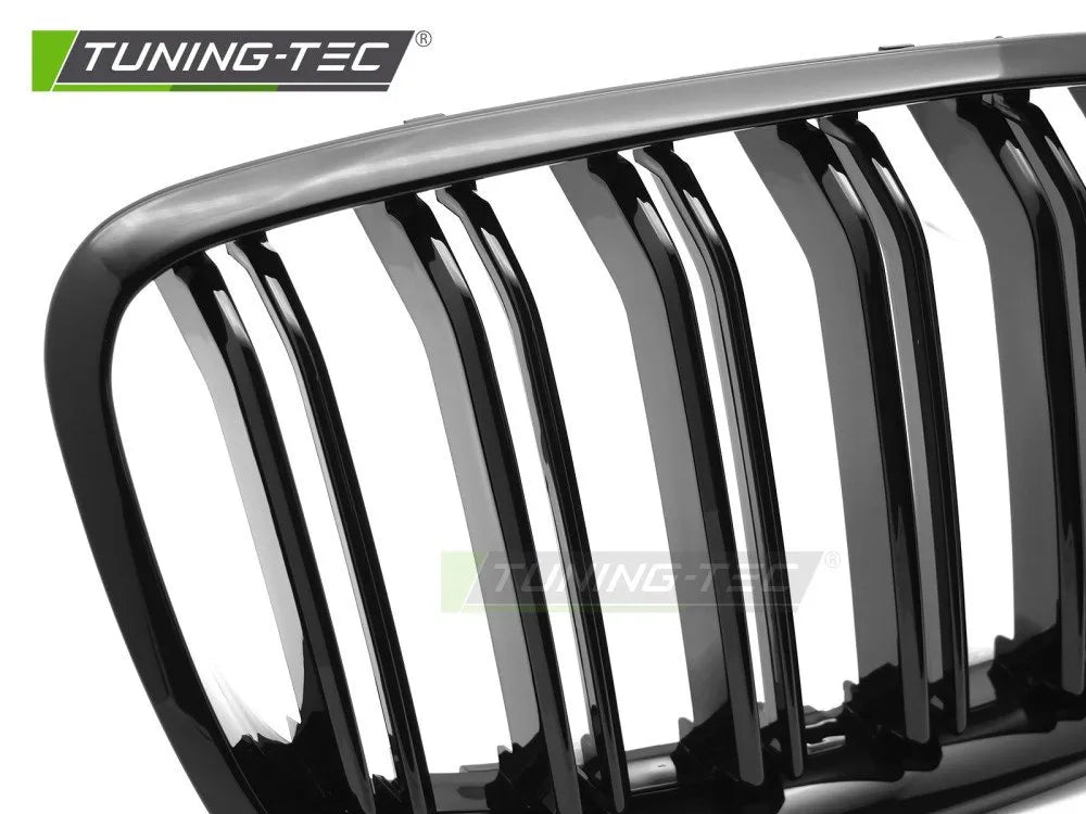 Grile GLOSSY BLACK DOUBLE BAR pentru BMW X5 E70 07-13 / X6 E71 08-14 - GRBMO3
