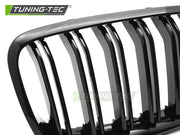 Grile GLOSSY BLACK DOUBLE BAR pentru BMW X5 E70 07-13 / X6 E71 08-14 - GRBMO3