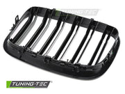 Grile GLOSSY BLACK DOUBLE BAR pentru BMW X5 E70 07-13 / X6 E71 08-14 - GRBMO3