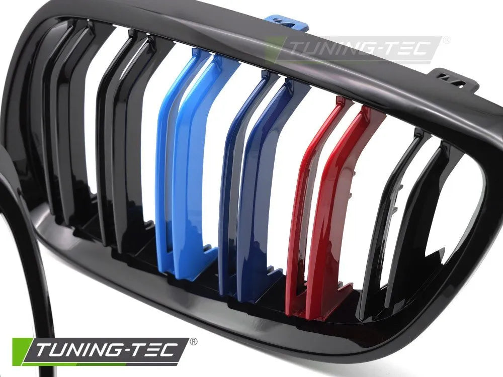 Grile GLOSSY BLACK TRI-COLOUR DOUBLE BAR pentru BMW E92 / E93 06-10 - GRBMI5