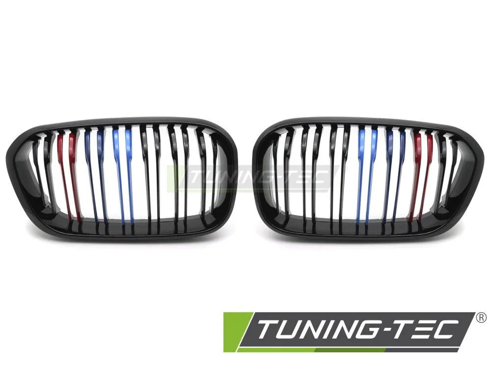 Grile GLOSSY BLACK TRI-COLOUR DOUBLE BAR pentru BMW F20 / F21 LCI - GRBMG5