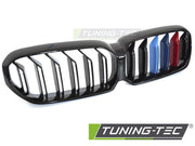 Grile GLOSSY BLACK TRI-COLOUR DOUBLE BAR pentru BMW G30 / G31 LCI - GRBMN1
