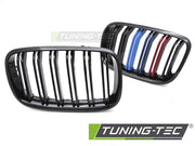 Grile GLOSSY BLACK TRI-COLOUR DOUBLE BAR pentru BMW X5 E70 07-13 - GRBMO5