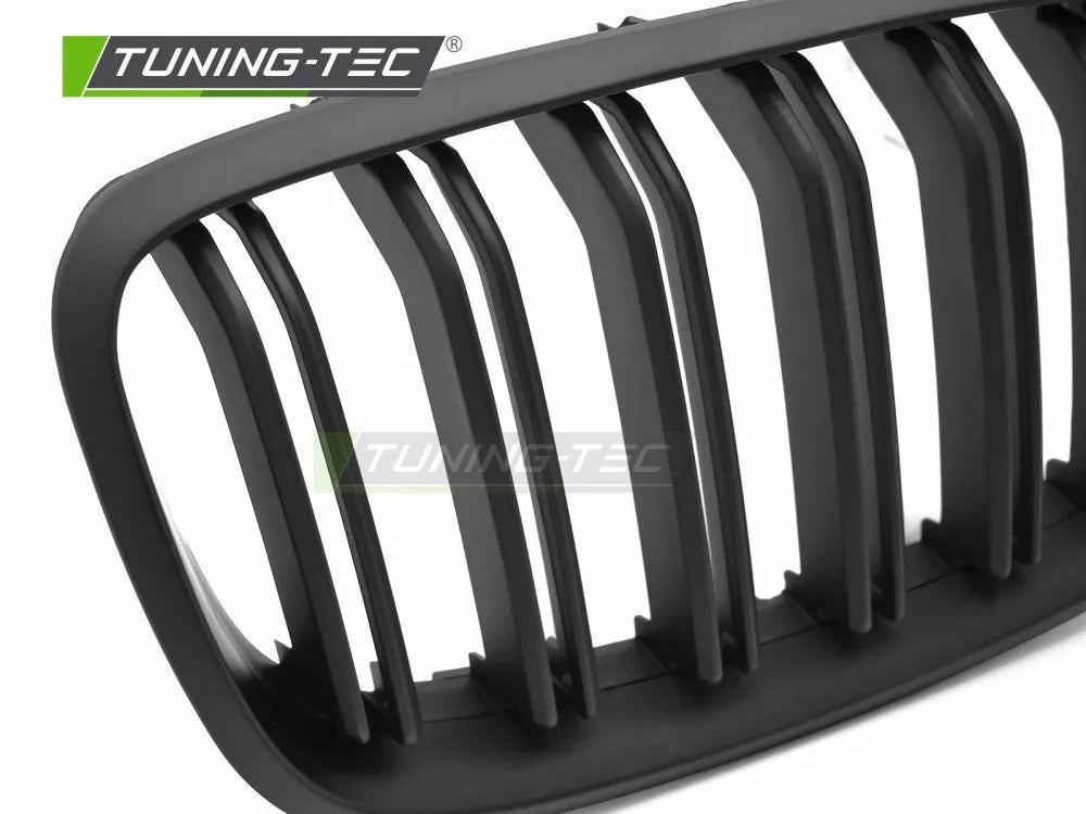 Grile MATT BLACK DOUBLE BAR pentru BMW X5 E70 07-13 / X6 E71 08-14 - GRBMO4