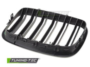 Grile MATT BLACK DOUBLE BAR pentru BMW X5 E70 07-13 / X6 E71 08-14 - GRBMO4