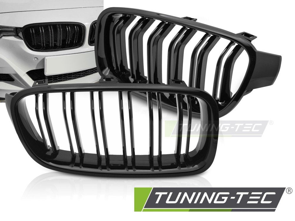 Grile SPORT Bara Dubla Negru Lucios pentru BMW F30 / F31 11-18 - GRBMI9