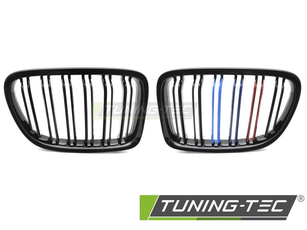 Grile SPORT NEGRU LUCIOS TRI-COLOUR DOUBLE BAR pentru BMW X1 E84 09-14 - GRBMU2