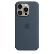 Cumpara Husa de protectie Apple cu MagSafe pentru iPhone 15 Pro, Silicon, Storm Blue de la Mesterul Minune