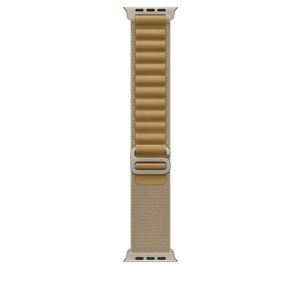 Cumpara Curea Apple pentru Apple Watch 49mm Tan Alpine Loop, Medium, Natural Titanium Finish de la Mesterul Minune