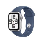 Cumpara Apple Watch SE GPS, 40mm Silver Aluminium Case, Denim Sport Band - S/M de la Mesterul Minune