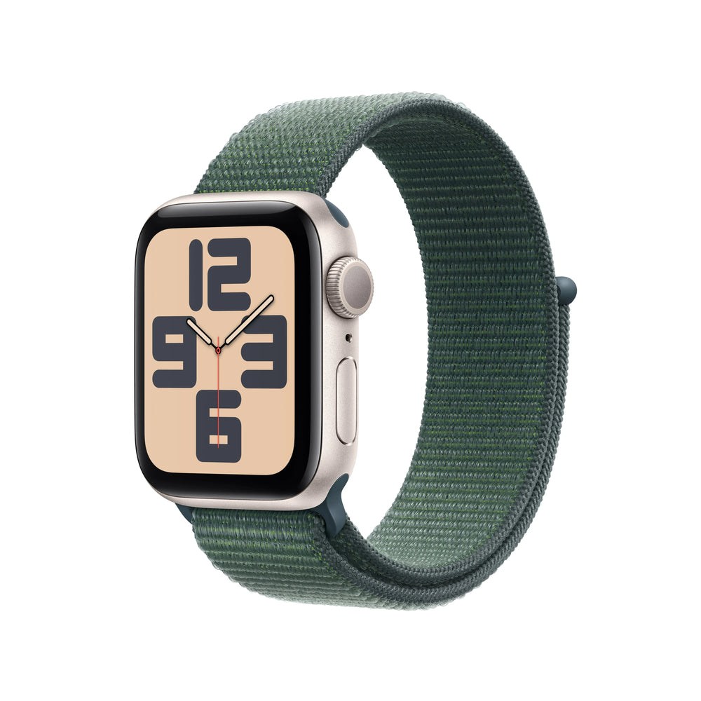 Cumpara Apple Watch SE GPS, 40mm Starlight Aluminium Case, Lake Green Sport Loop de la Mesterul Minune