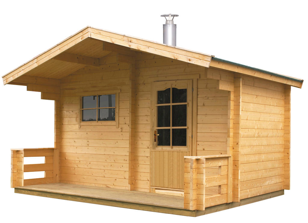 Sauna Harvia Keitele de exterior cu terasa si soba pe lemne S04000A